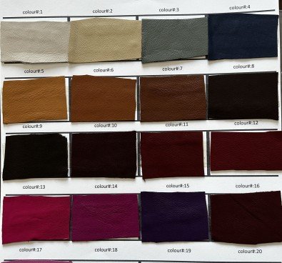 Leather gloves swatch